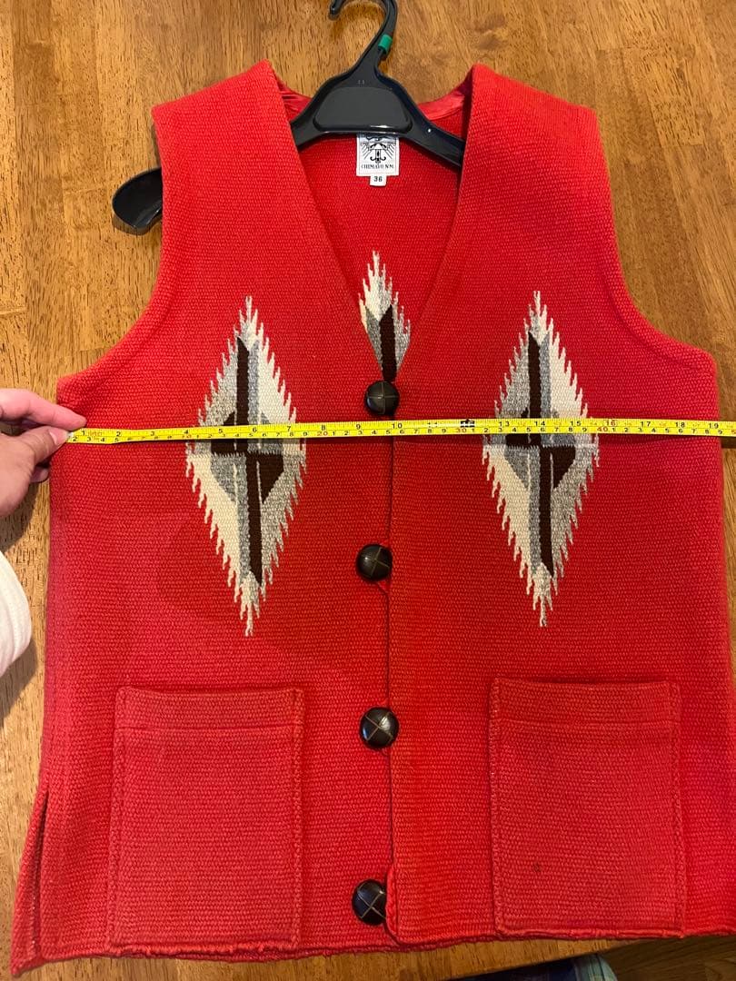 ORTEGA’S　オルテガ　チマヨベスト　くるみボタン　CHIMAYO VEST