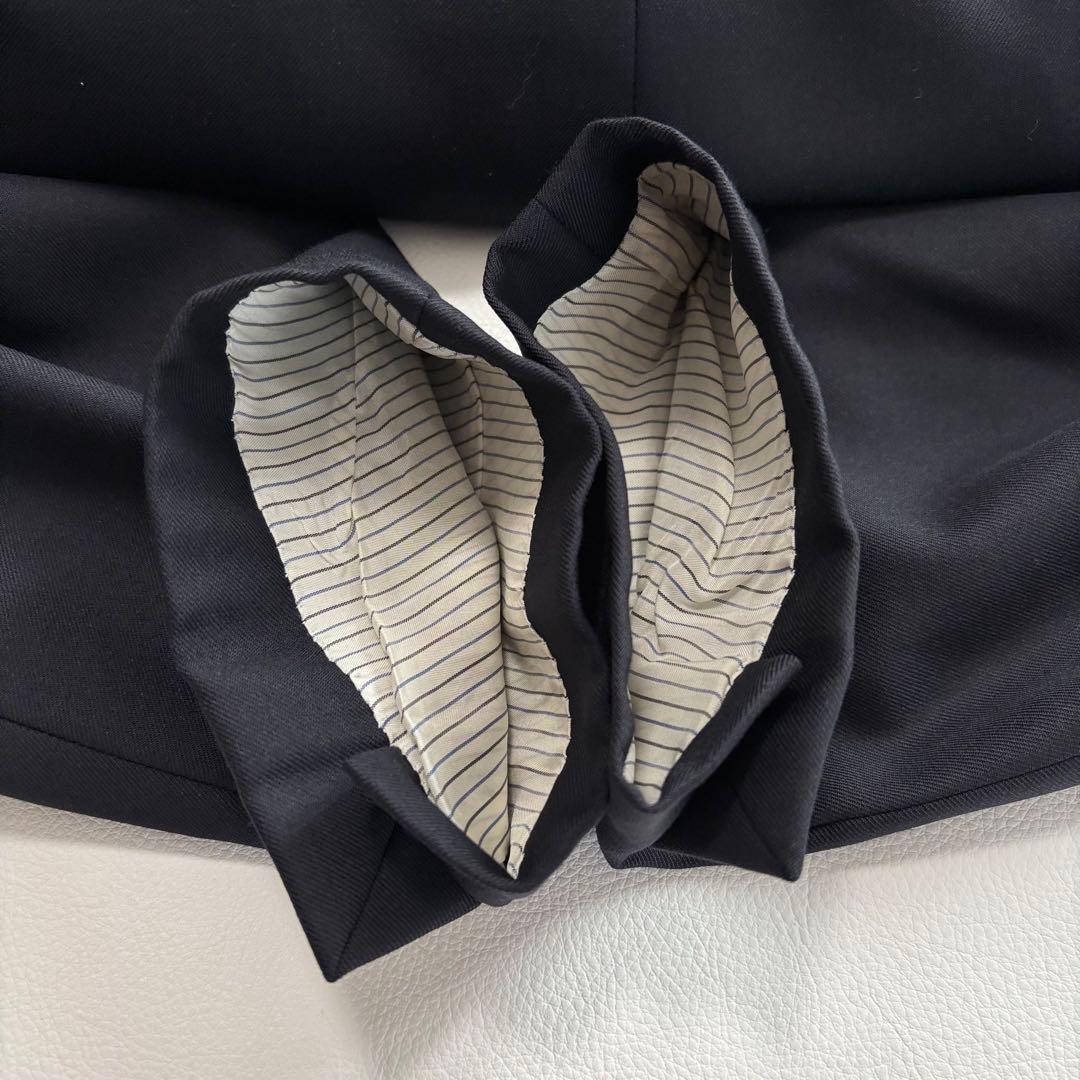 美品 バーバリーロンドン[カシミヤ混 金ボタン]テーラードジャケット 紺ブレ M