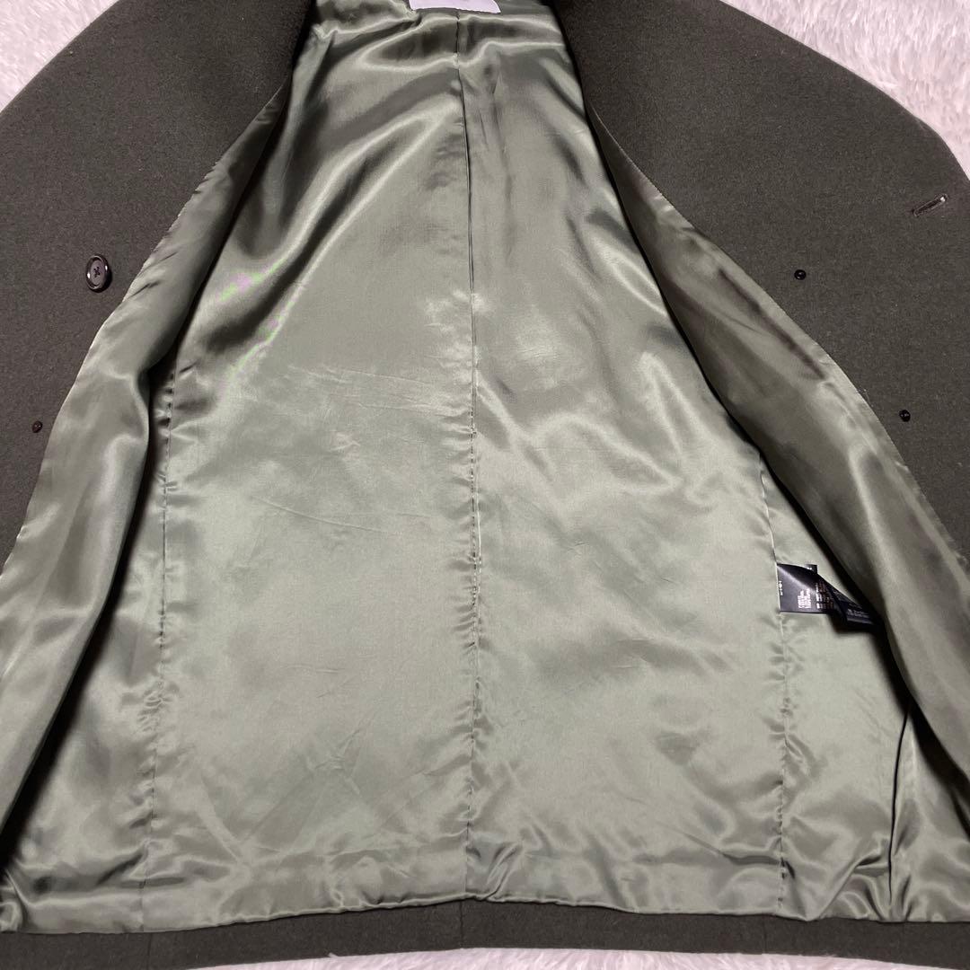 FRAMeWORK ラムリバーメルトンPコート　オリーブカーキ