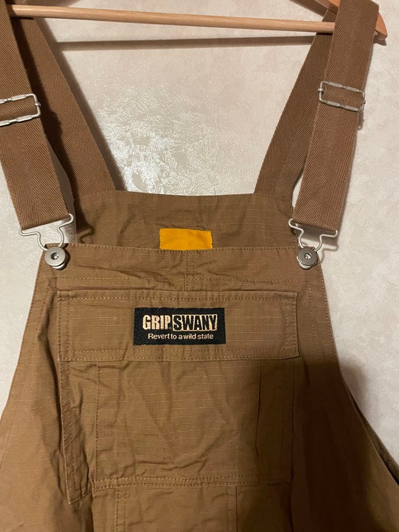 GRIP SWANY ブラウンオーバーオール Lサイズ