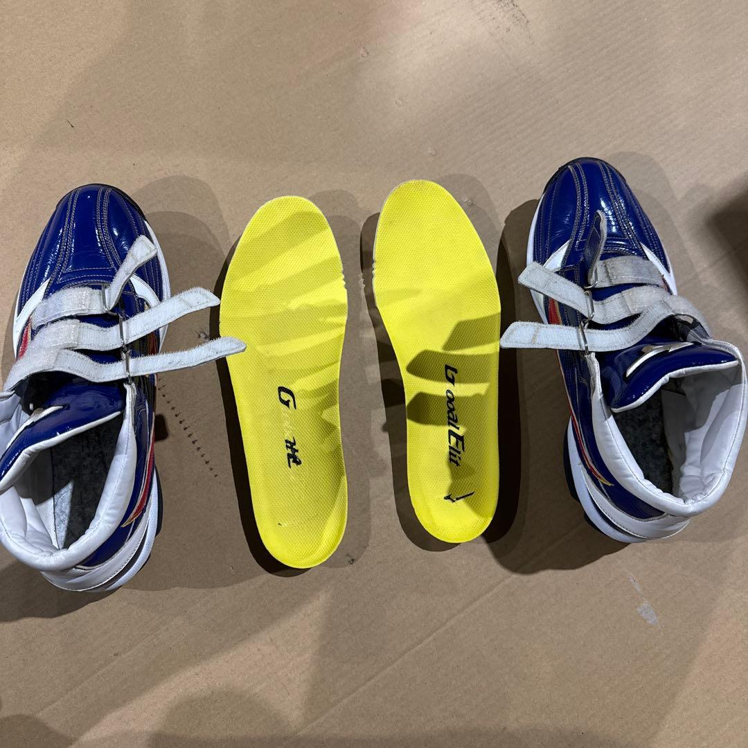 (オーダー品)Mizuno グローバルエリートト青/白/赤(美品)ネーム入り