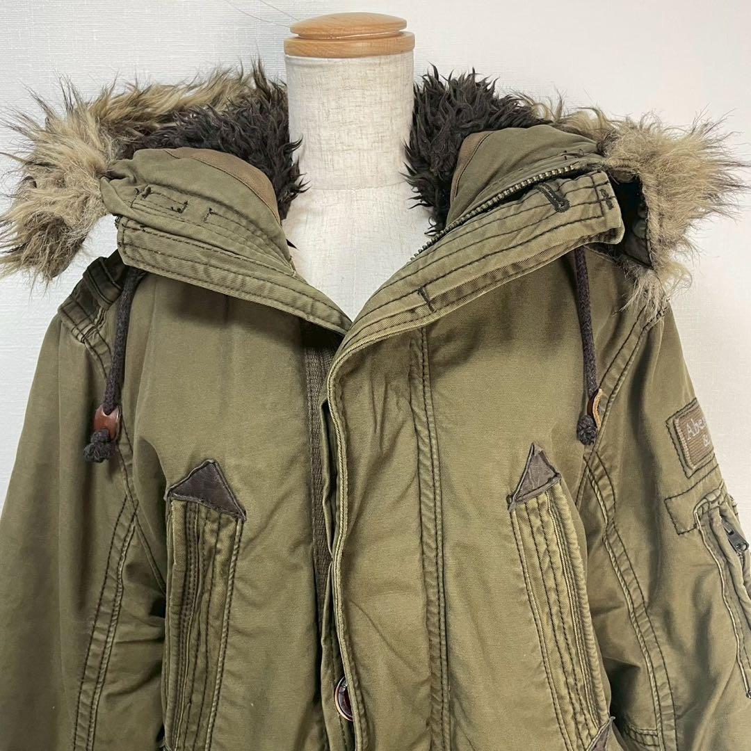 y2k❤️ 00s Abercrombie & Fitch ファー付 モッズコート