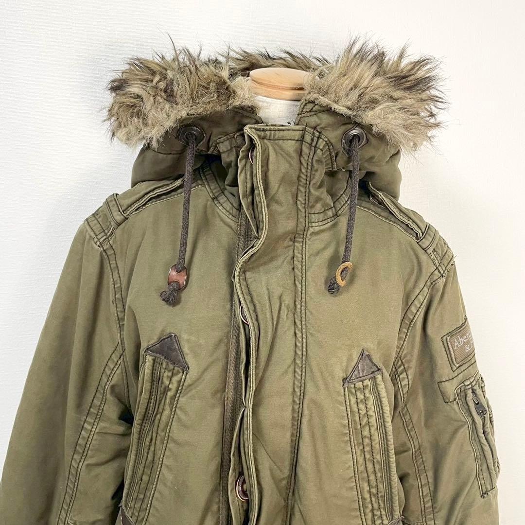 y2k❤️ 00s Abercrombie & Fitch ファー付 モッズコート