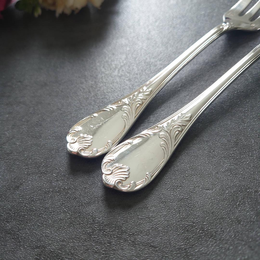 美品 クリストフル マルリー ケーキフォーク 2点