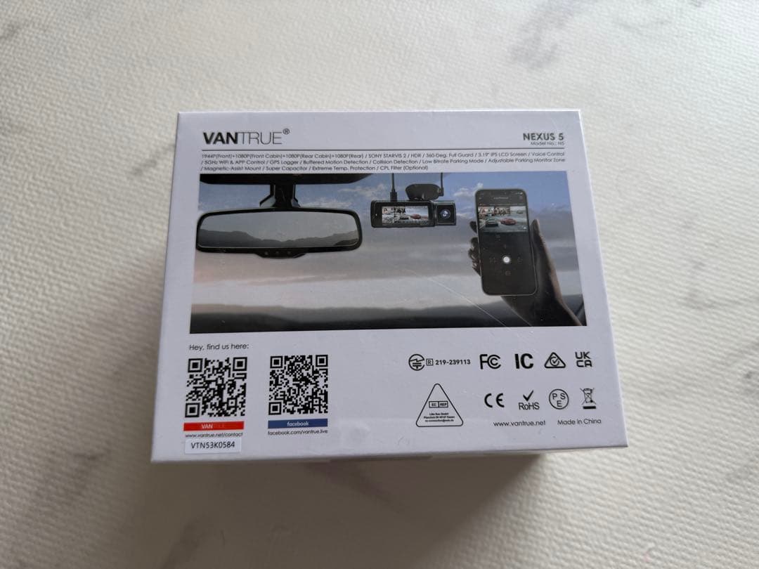 VANTRUE N5 ドライブレコーダー 未開封 新品未使用