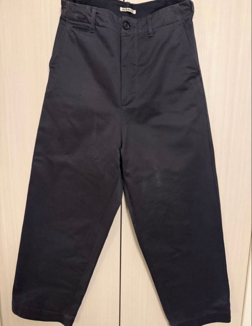 パンツ AURALEE washed finx Chino wide pants