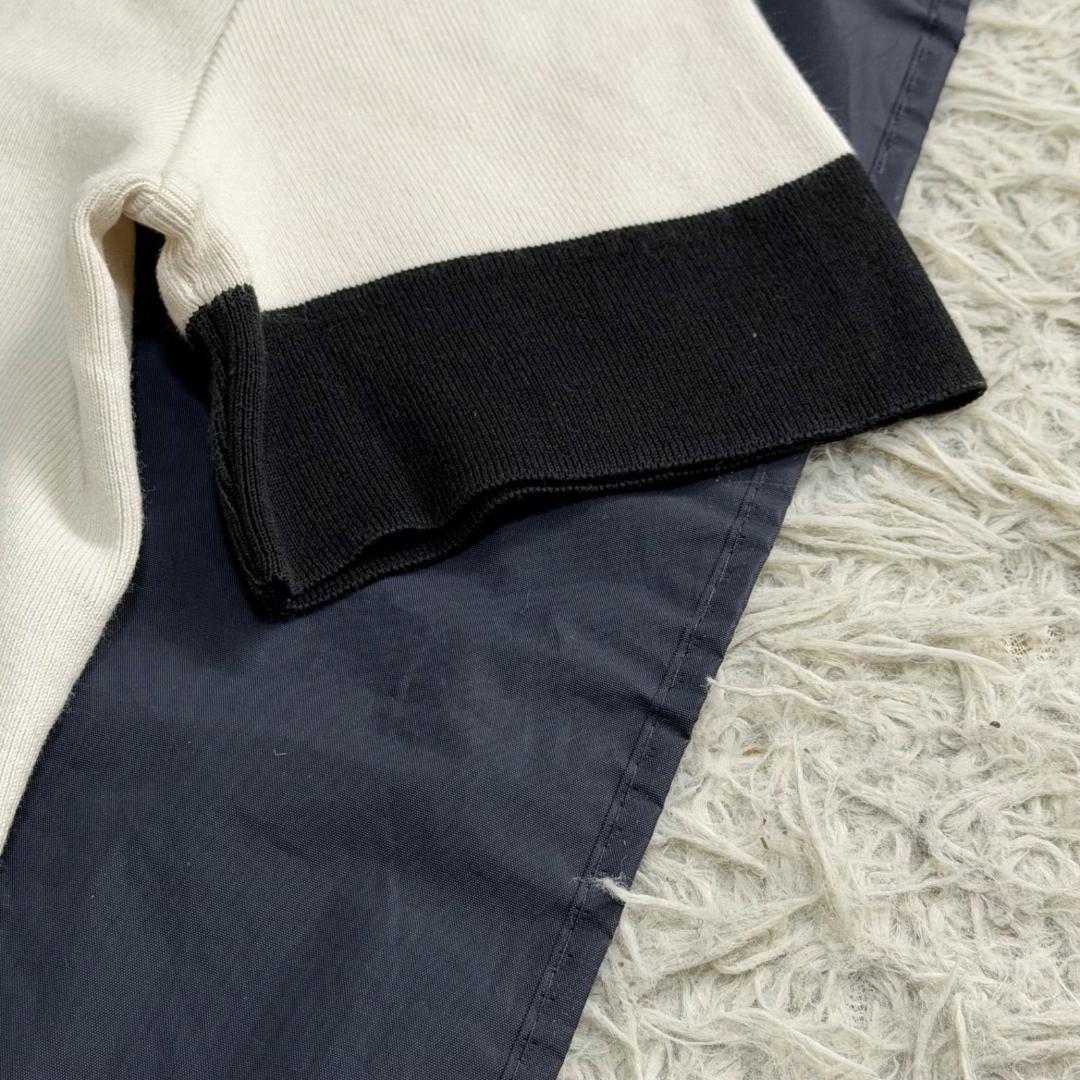 17121✨CHANEL ロゴ スパンコール ポロシャツ 42 ホワイト