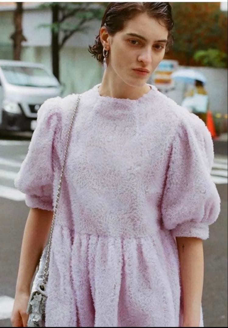 HONEY MI HONEY チュールパフスリーブチュニックワンピース