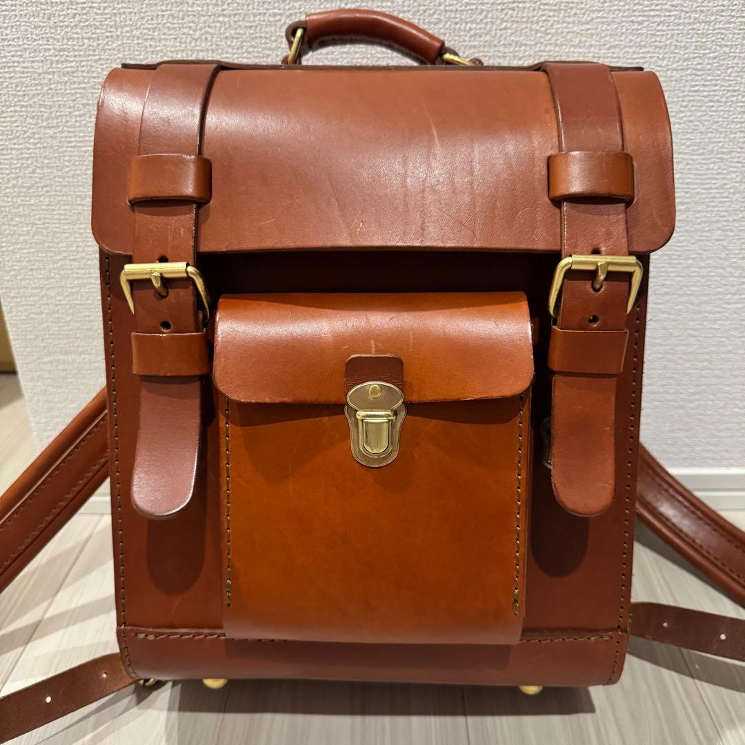 美品 HERZ ヘルツ ガロンリュック（R-100）キャメル