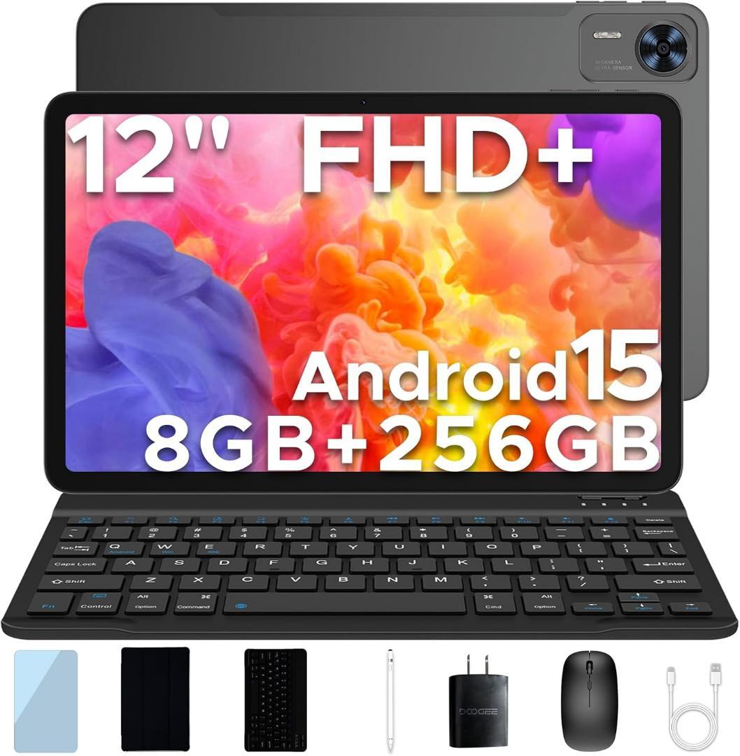 12インチ Android 15 タブレット 20GB+256GB+2TB拡張