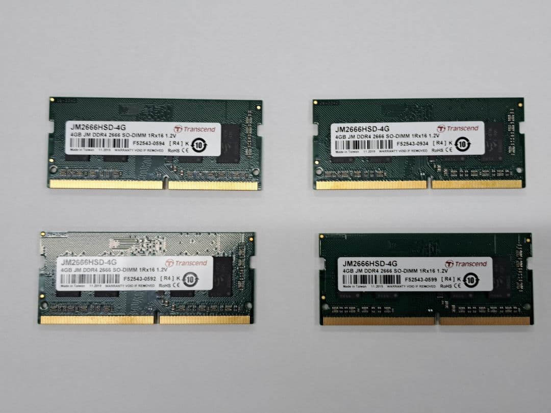 Transcend JM2666HSD-4G 4GB DDR4 4枚組