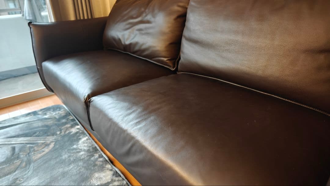 【原価13万円→半額以下】3人掛け本革ソファ 送料無料 美品NITORI ニトリ