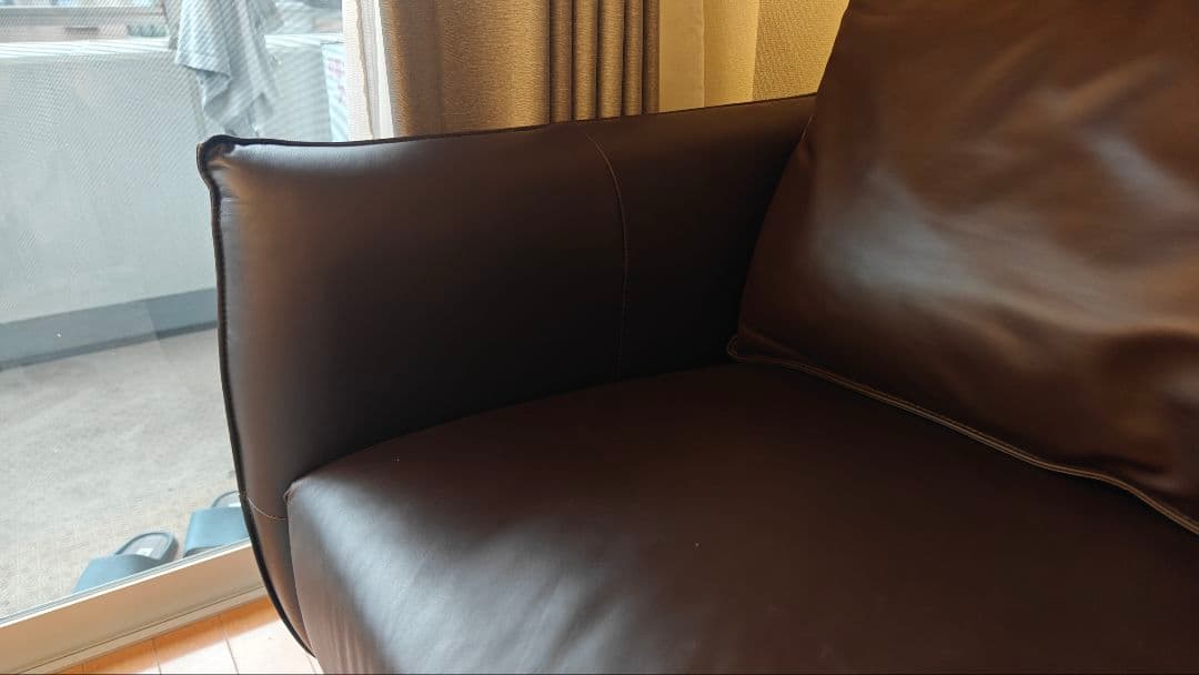 【原価13万円→半額以下】3人掛け本革ソファ 送料無料 美品NITORI ニトリ