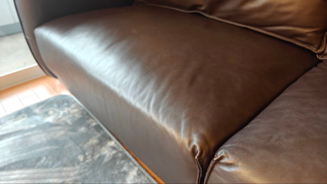 【原価13万円→半額以下】3人掛け本革ソファ 送料無料 美品NITORI ニトリ