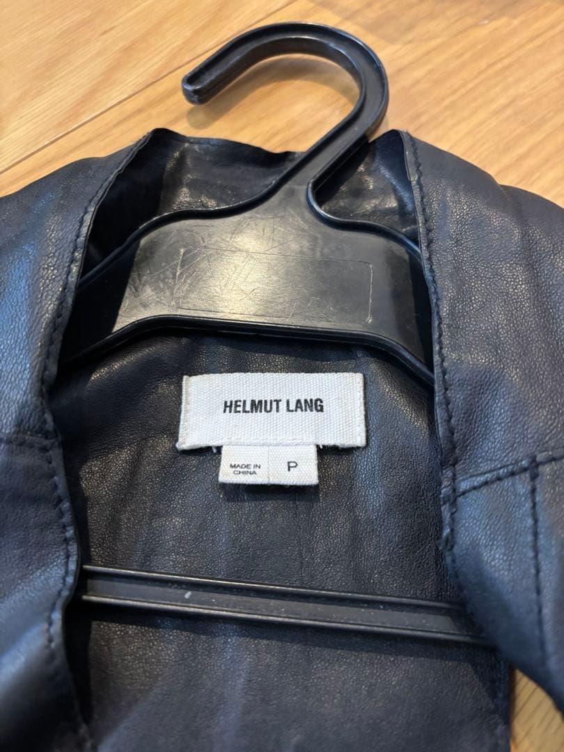 【美品】　ヘルムートラング　アシンメトリー　ベスト　仔羊革　シープレザー