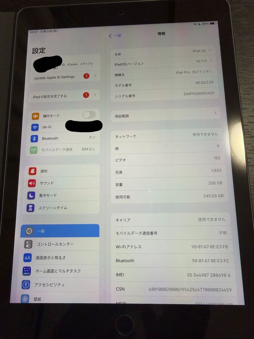 Apple iPad Pro 9.7インチ 256GB