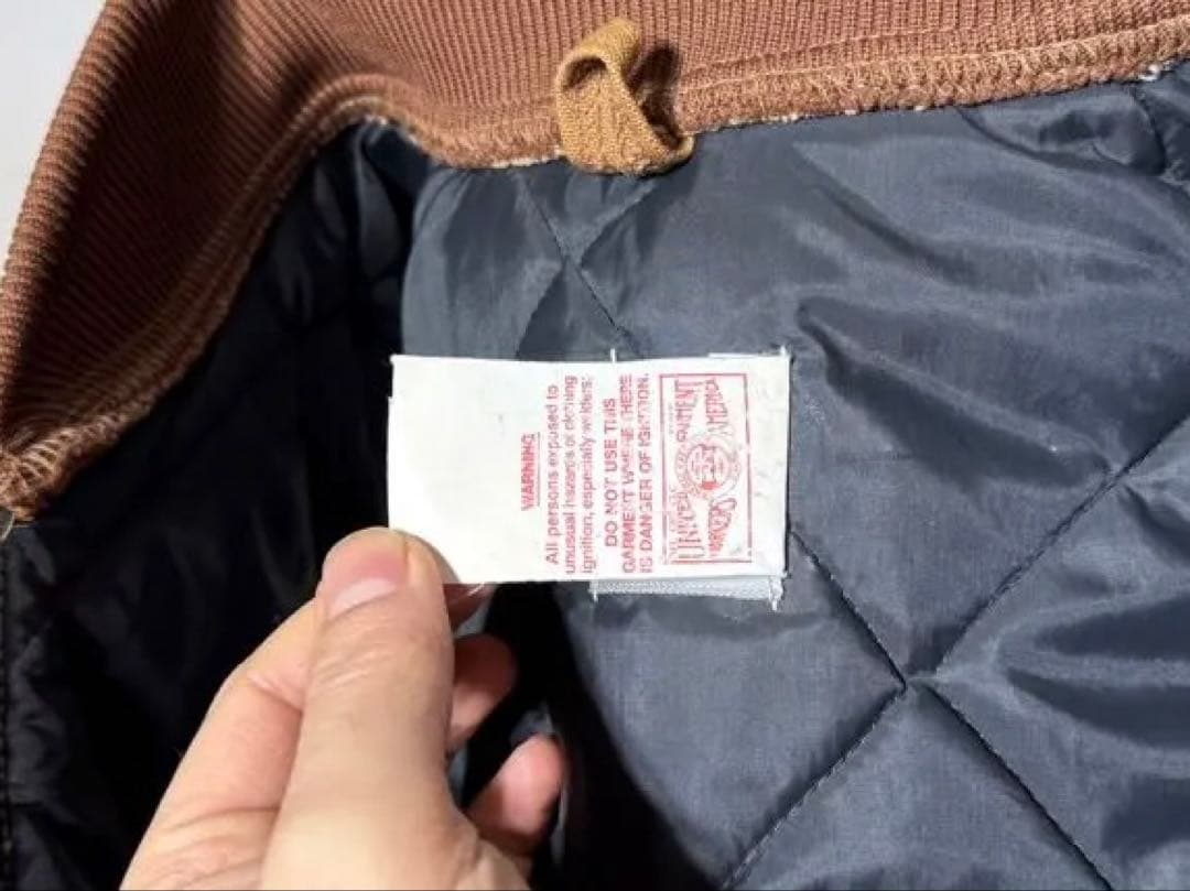 80s USA製 Carhartt ブラウン ダウンベスト Lサイズ 星タグ