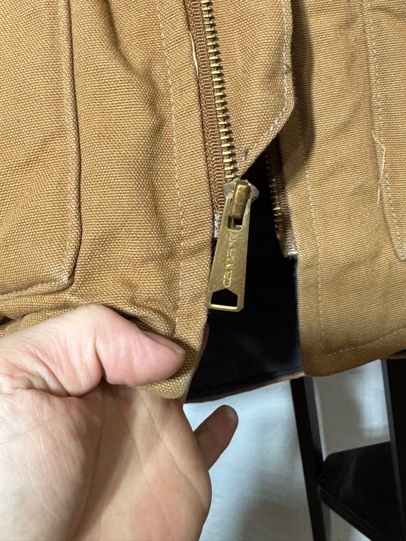 80s USA製 Carhartt ブラウン ダウンベスト Lサイズ 星タグ