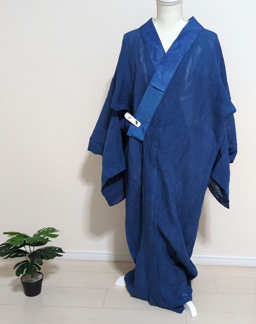 【三花】麻　洗える長襦袢　カラー襦袢　リユース　ka1