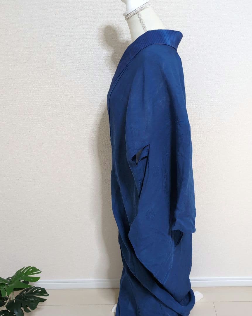 【三花】麻　洗える長襦袢　カラー襦袢　リユース　ka1