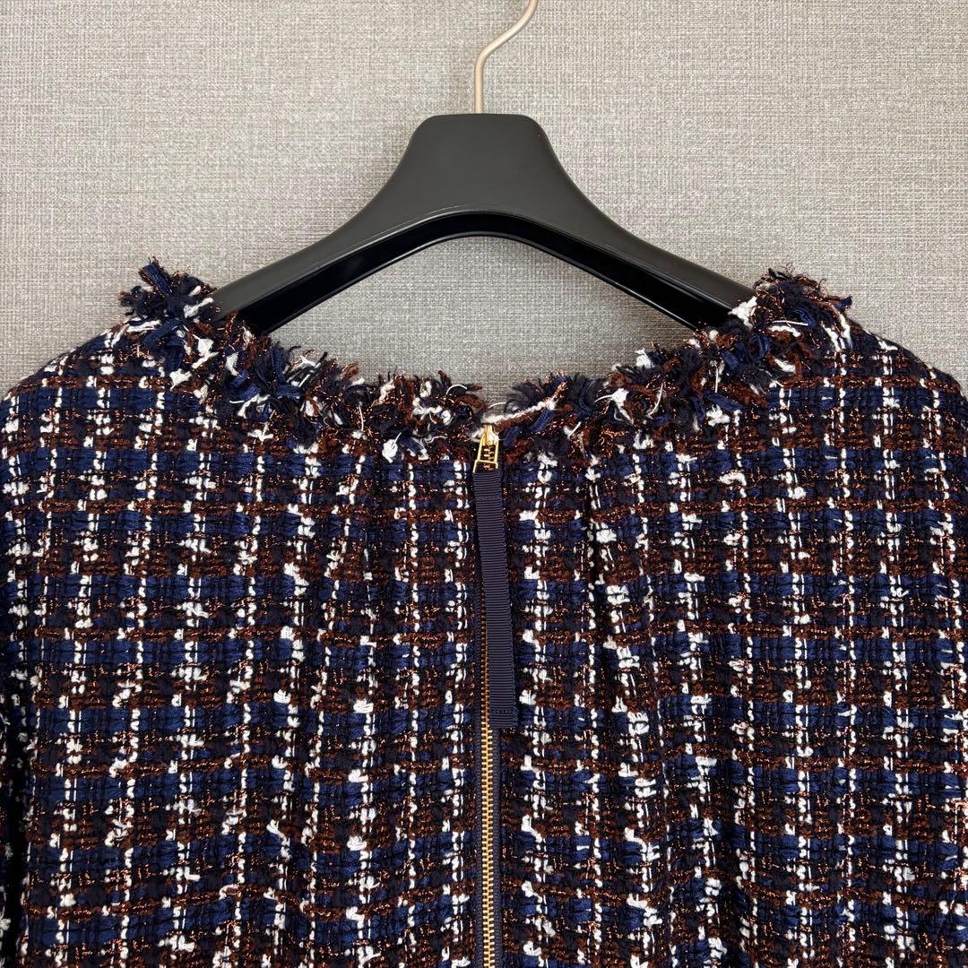 激カワ 大きいサイズ♡未使用級ローズティアラ バンビーナツイードワンピース 46