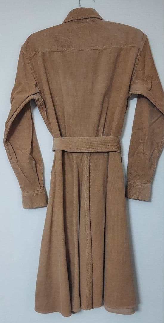 Ralph Laurenコーデュロイ ベージュ シャツドレス 長袖