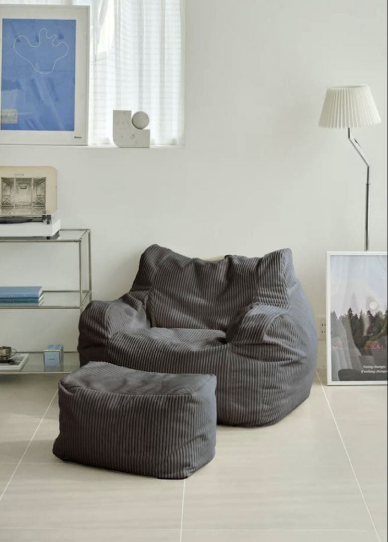 LOOSY HUGME (ルージー)1人掛けビーズソファ CHARCOAL