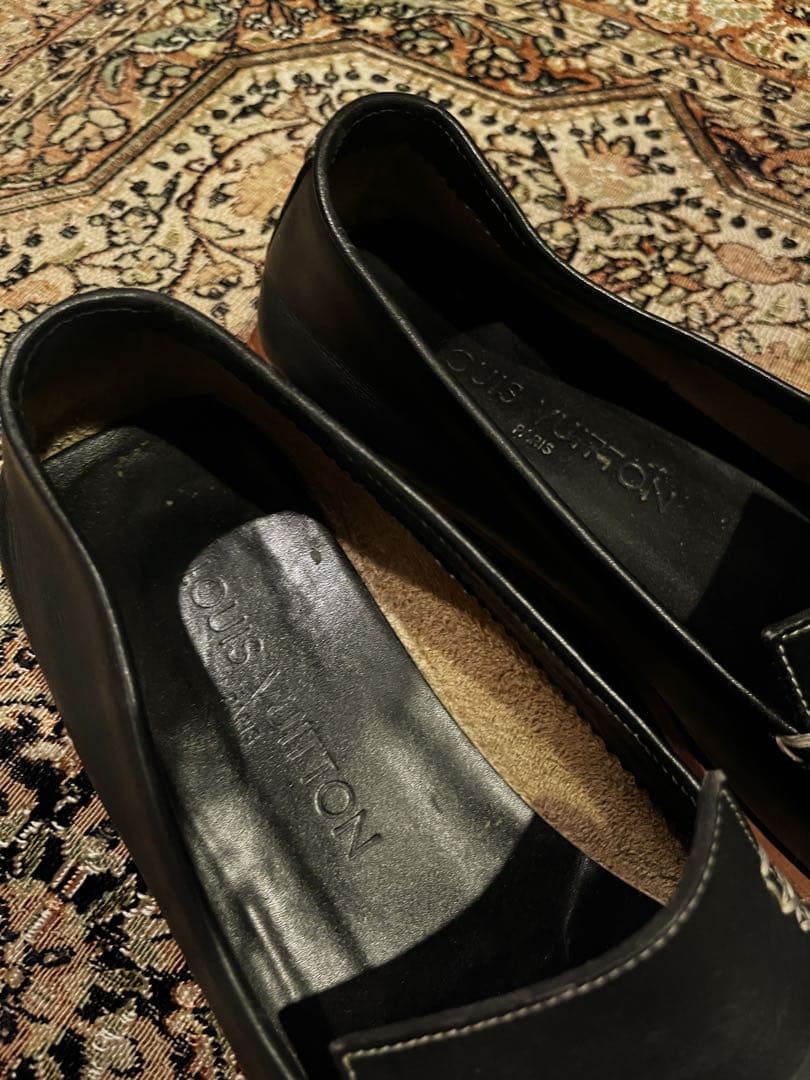 LOUIS VUITTON 25cmレザーローファー スクエアトゥ