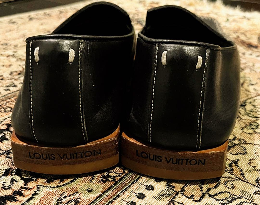 LOUIS VUITTON 25cmレザーローファー スクエアトゥ