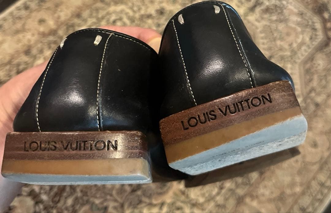 LOUIS VUITTON 25cmレザーローファー スクエアトゥ