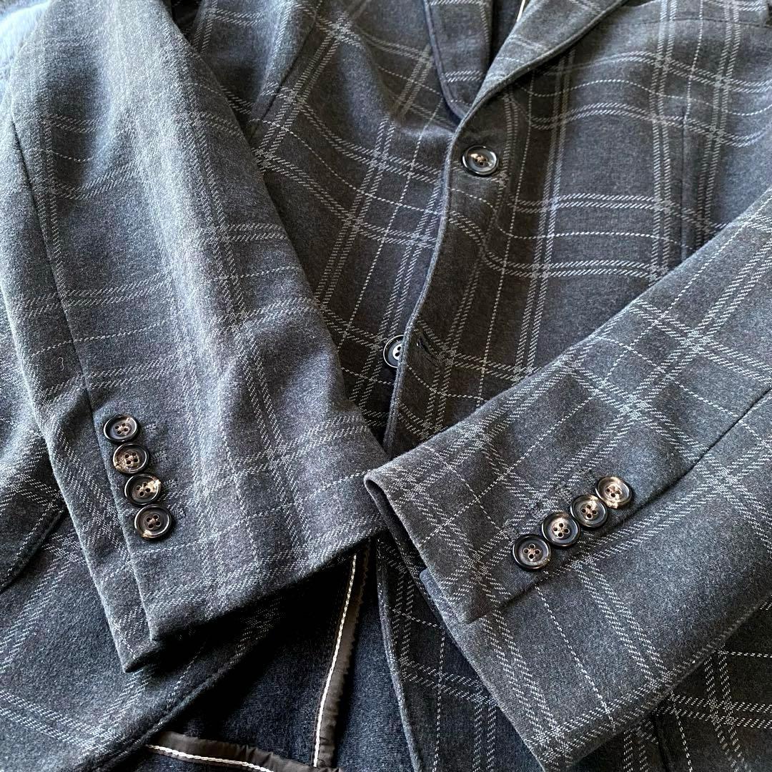 CIRCOLO1901 50サイズ テーラードジャケット チェック グレー XL