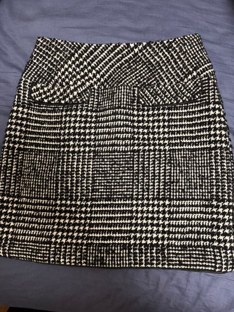 スカート herlipto Hemingway Check Tweed Skirt S