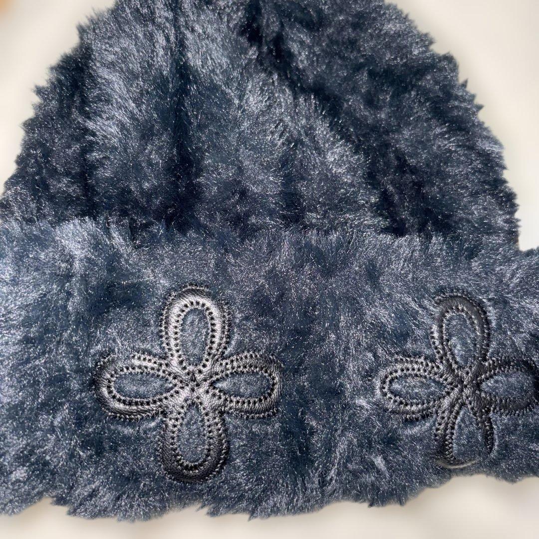 SURGERY ネイビーファー風ニット帽