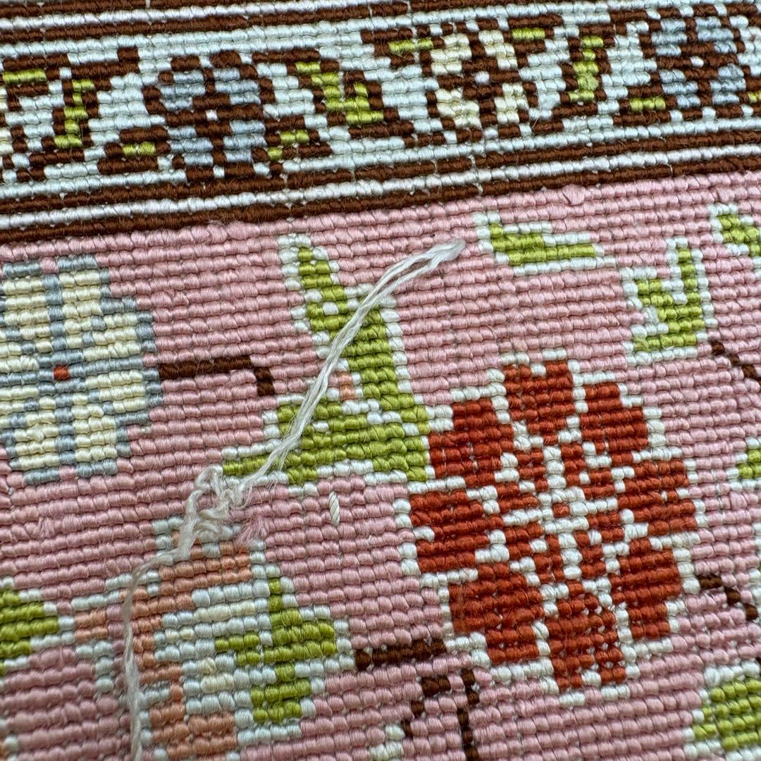 トルコ絨毯　ヘレケ　シルク　玄関マット　55×70