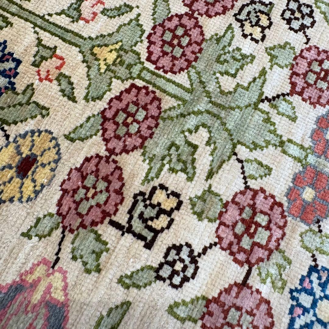 トルコ絨毯　ヘレケ　シルク　玄関マット　55×70