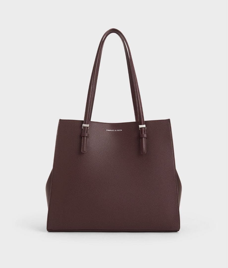 CHARLES & KEITH クラシックダブルハンドルトートバッグ
