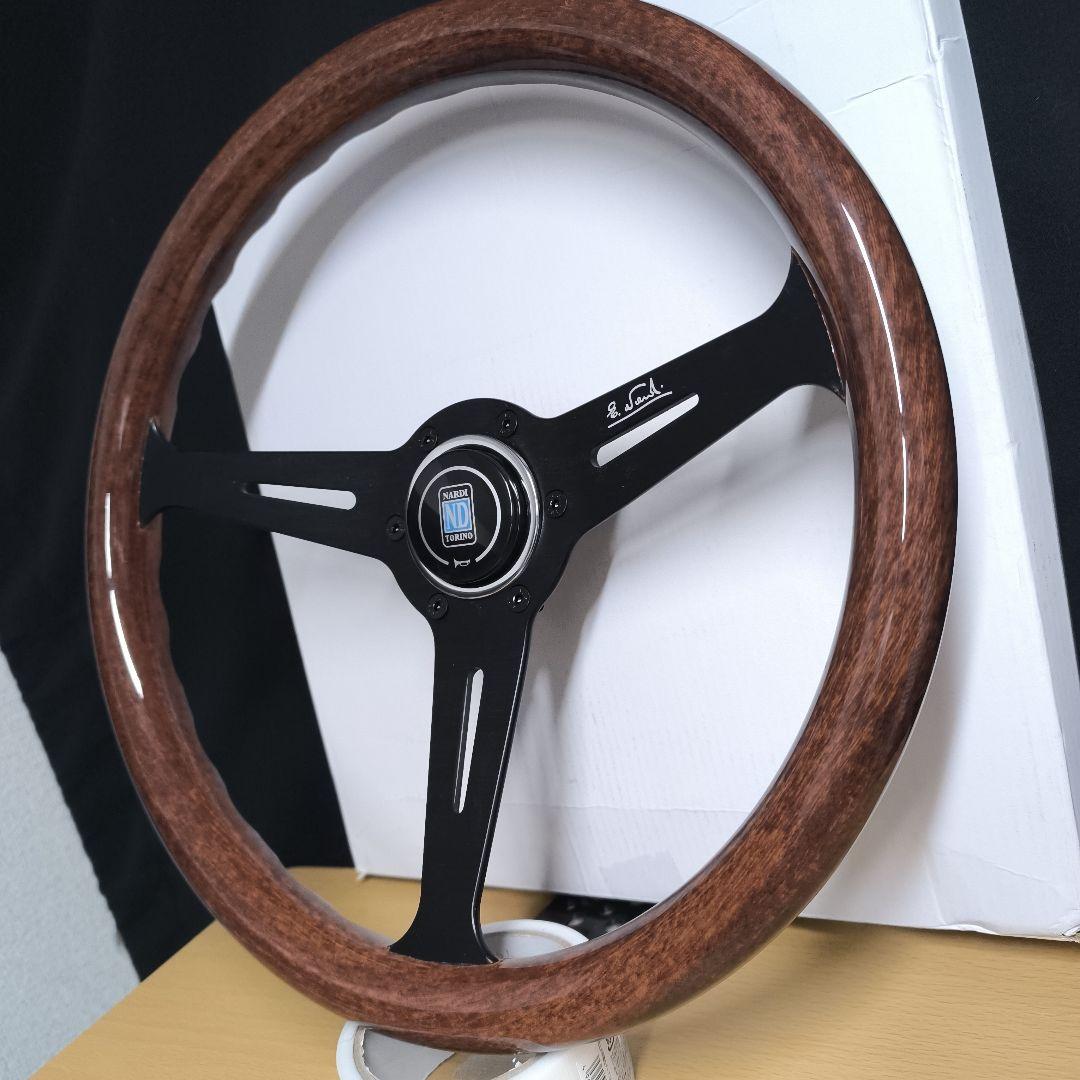 NARDI ナルディタイプ 　クラシック　ウッド&ブラックスポーク350mm