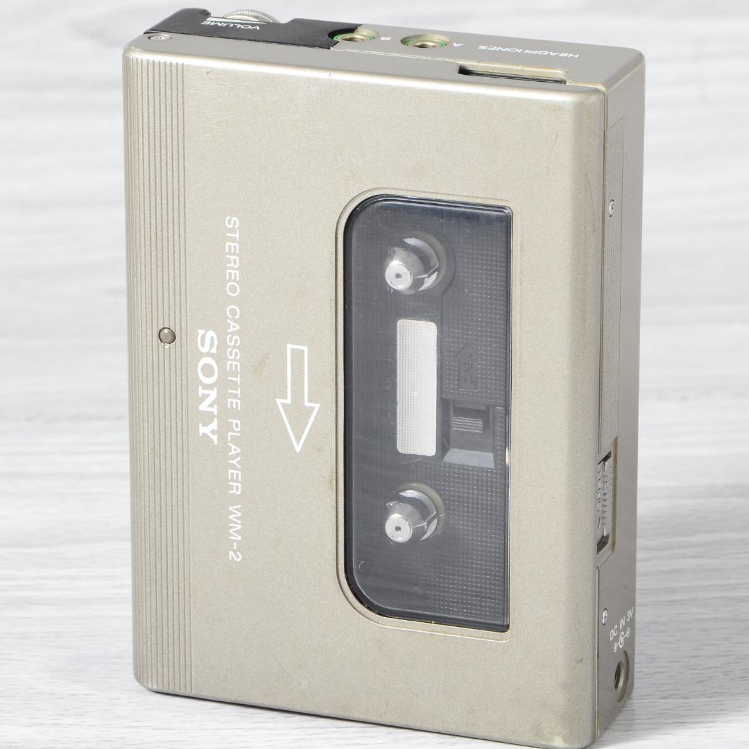 SONY WALKMAN WM-2 カセットウォークマン 銀 整備済 TY412