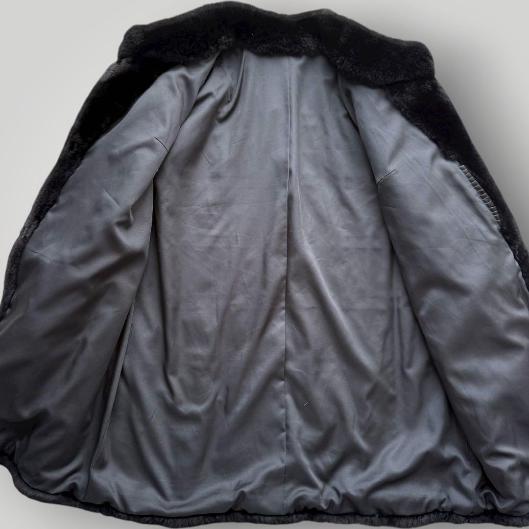 本毛皮☆シェアードミンク MINK ファーコート ふかふか◎ グリーン F