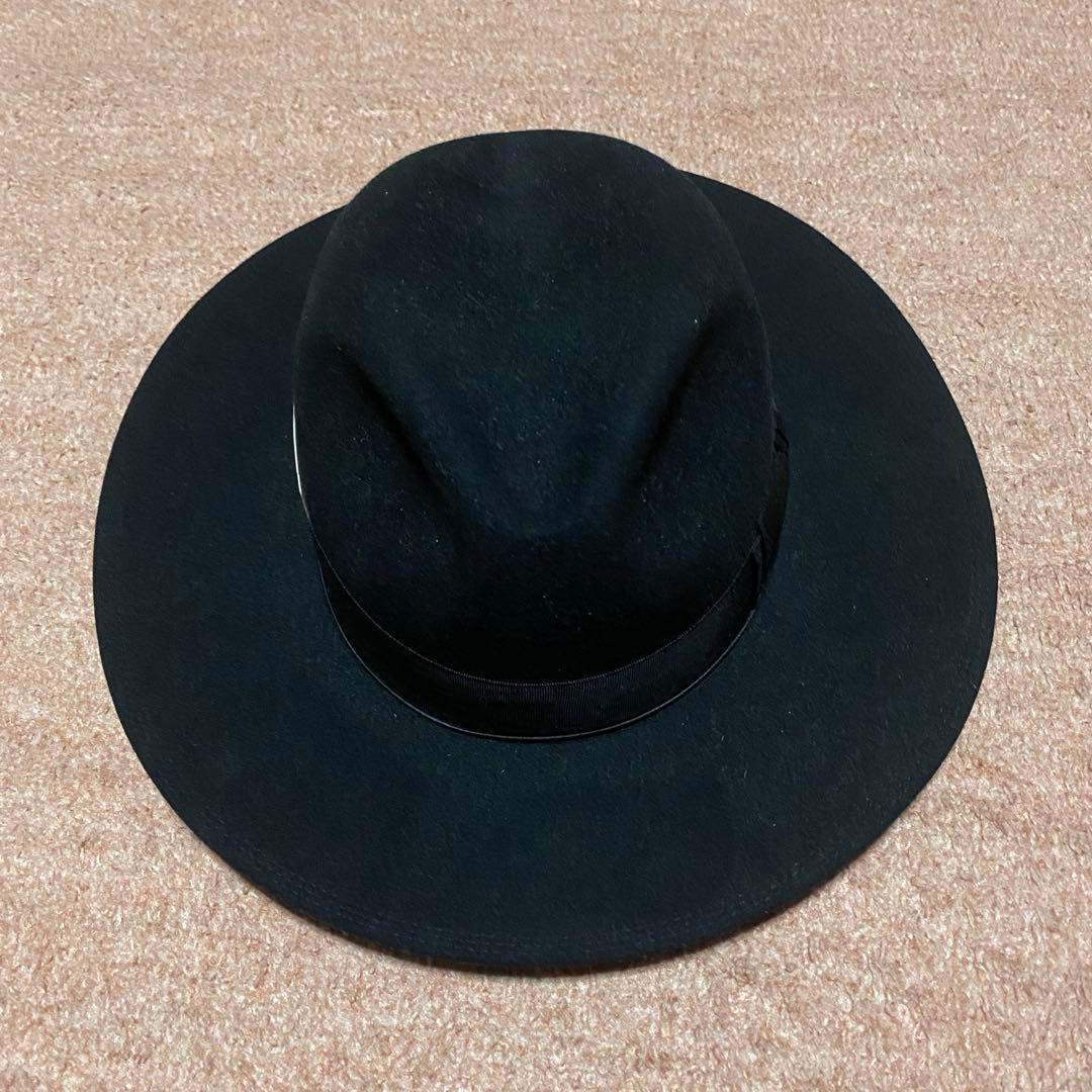 dog&co FRONT-H 黒 ウールハット 38