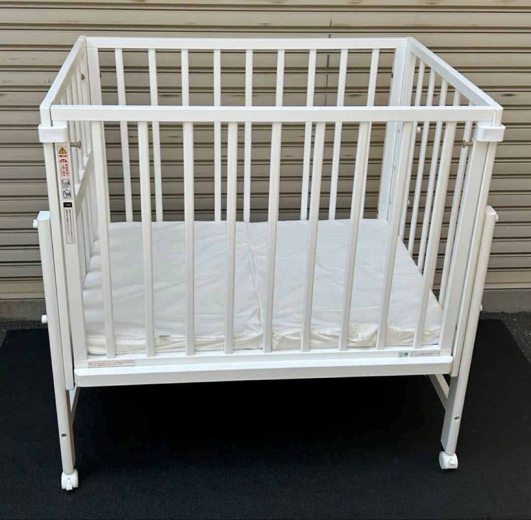 【引取・配達】大和屋　そいねーる　ミニベビーベッド　ホワイト　大阪・兵庫