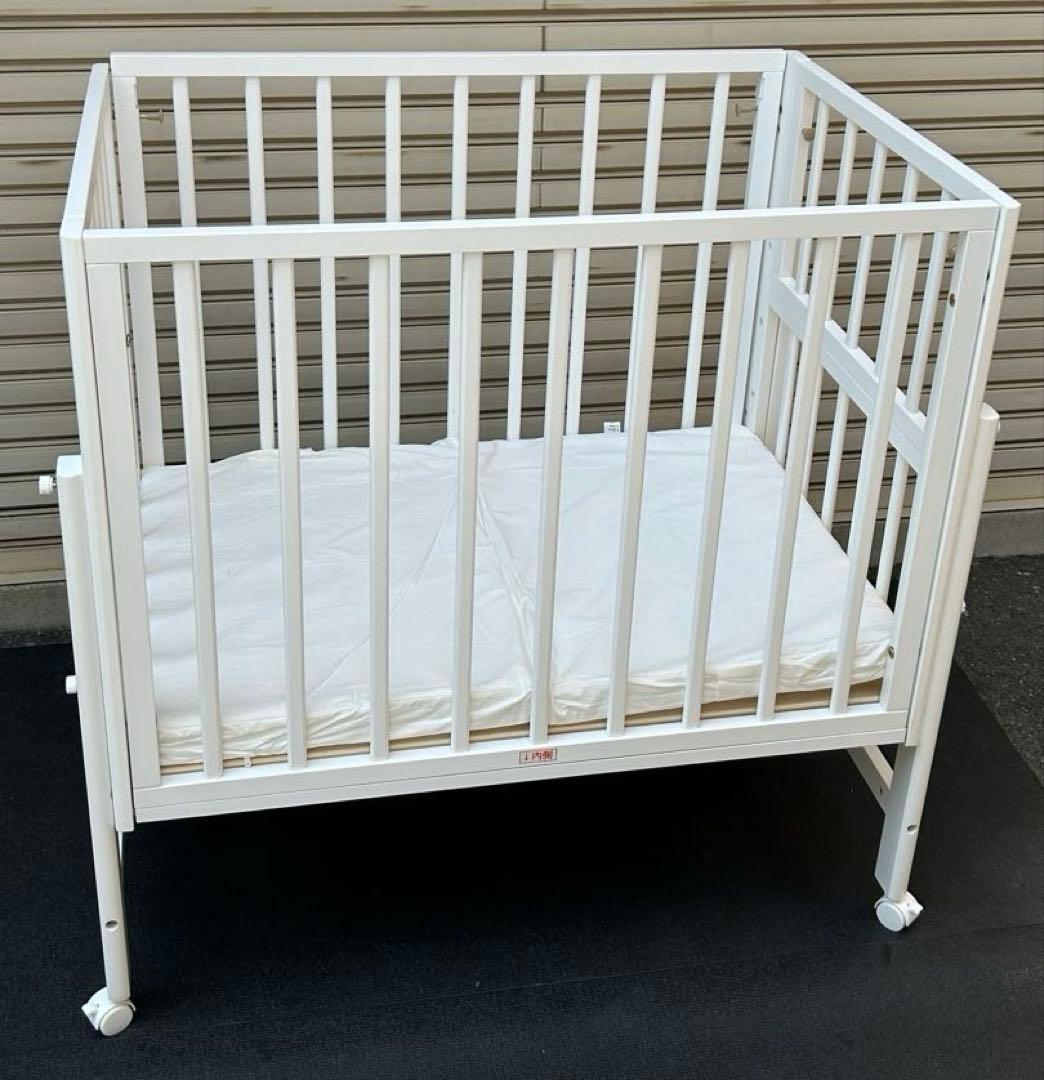 【引取・配達】大和屋　そいねーる　ミニベビーベッド　ホワイト　大阪・兵庫