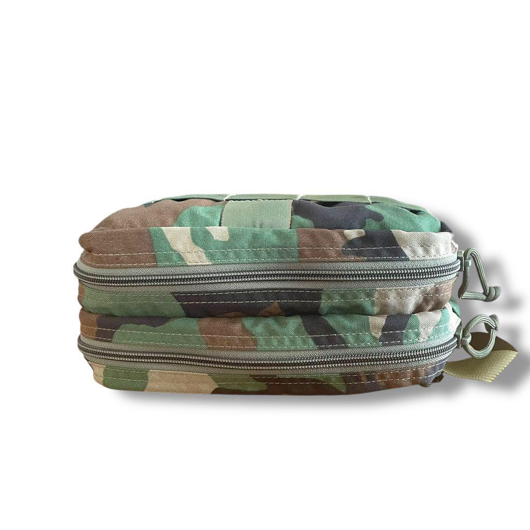 【希少/USA製】ブリーフィング ポーチ 迷彩 ウッドランドカモ ナイロン