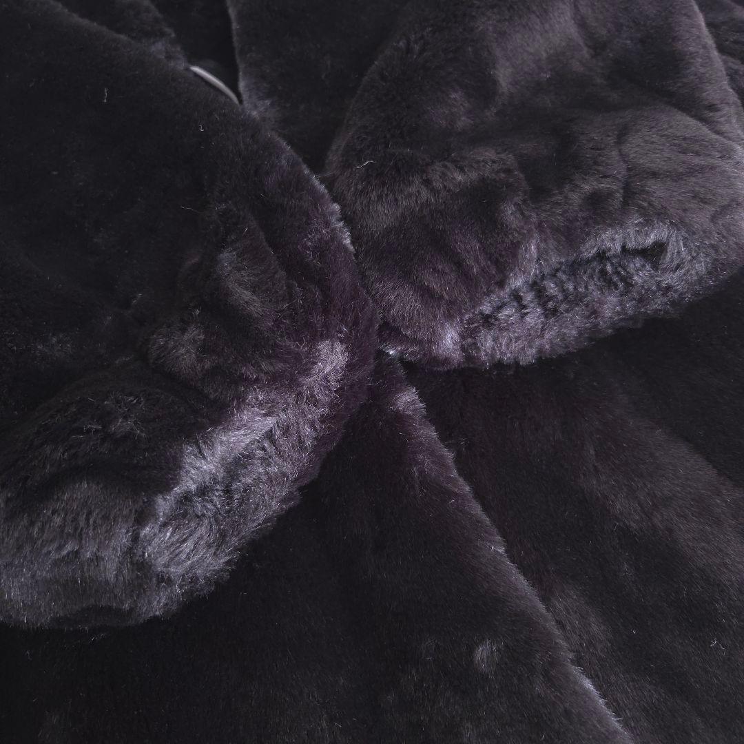 美品 エスカーダ エコファーコート ゴージャス キルティング フード