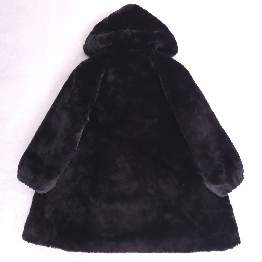 美品 エスカーダ エコファーコート ゴージャス キルティング フード