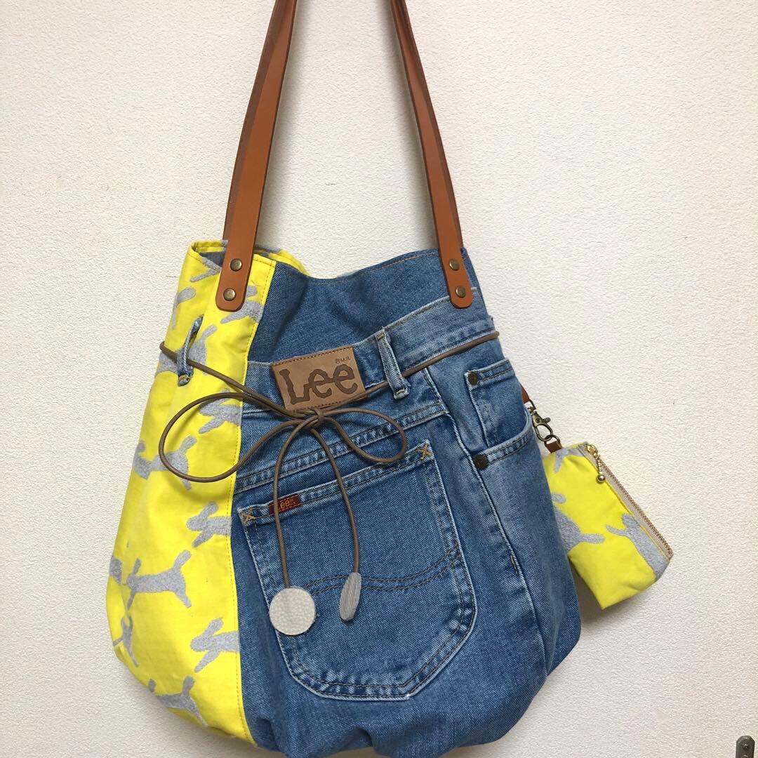 ミナペルホネン ＊ハンドメイド　Poco bag 《ランランラン》リメイクデニム