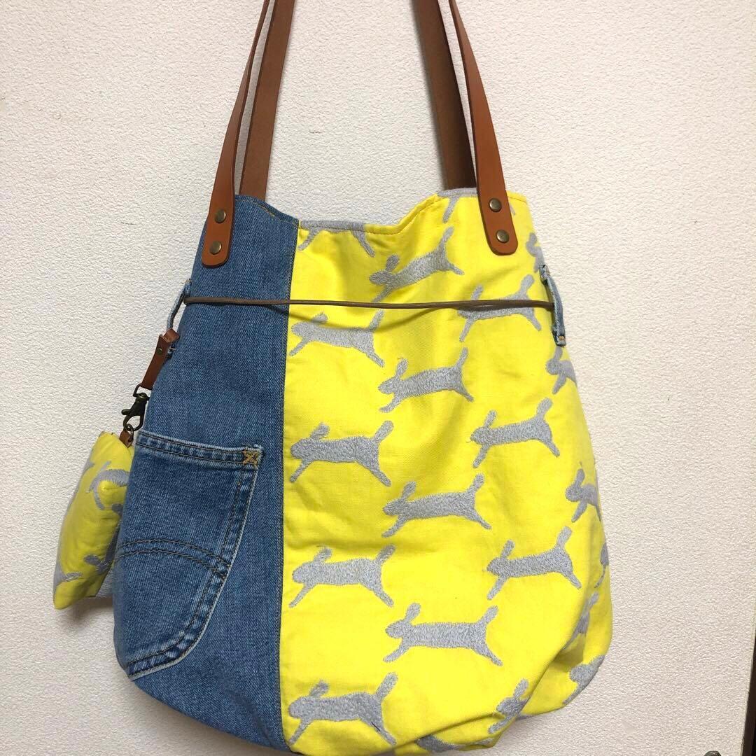 ミナペルホネン ＊ハンドメイド　Poco bag 《ランランラン》リメイクデニム