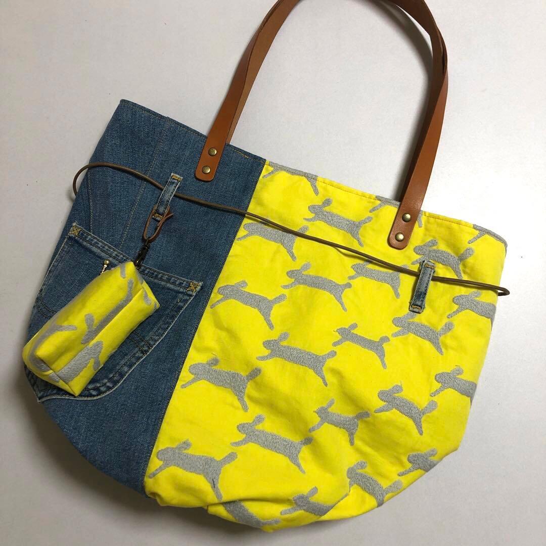 ミナペルホネン ＊ハンドメイド　Poco bag 《ランランラン》リメイクデニム