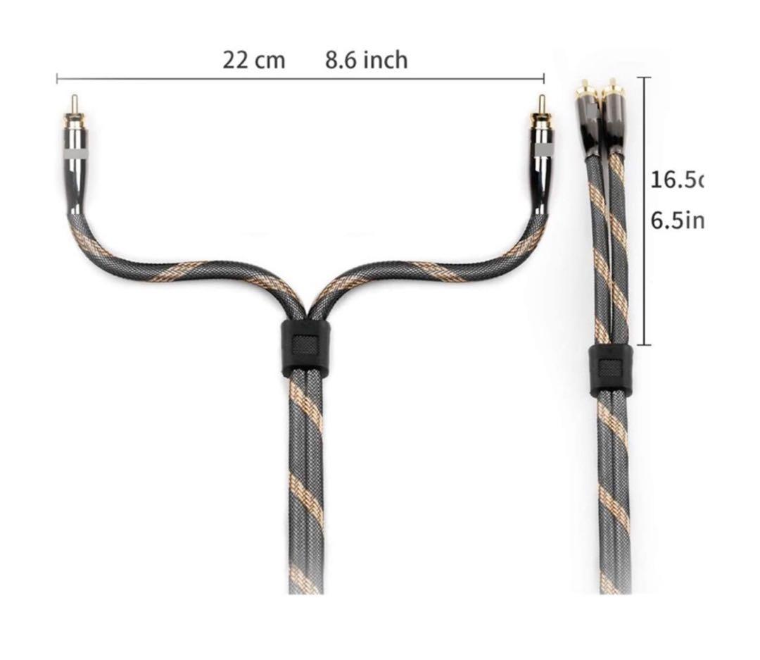 ステレオケーブル  オス ケーブル - オス 24K 金メッキ銅コネクタ