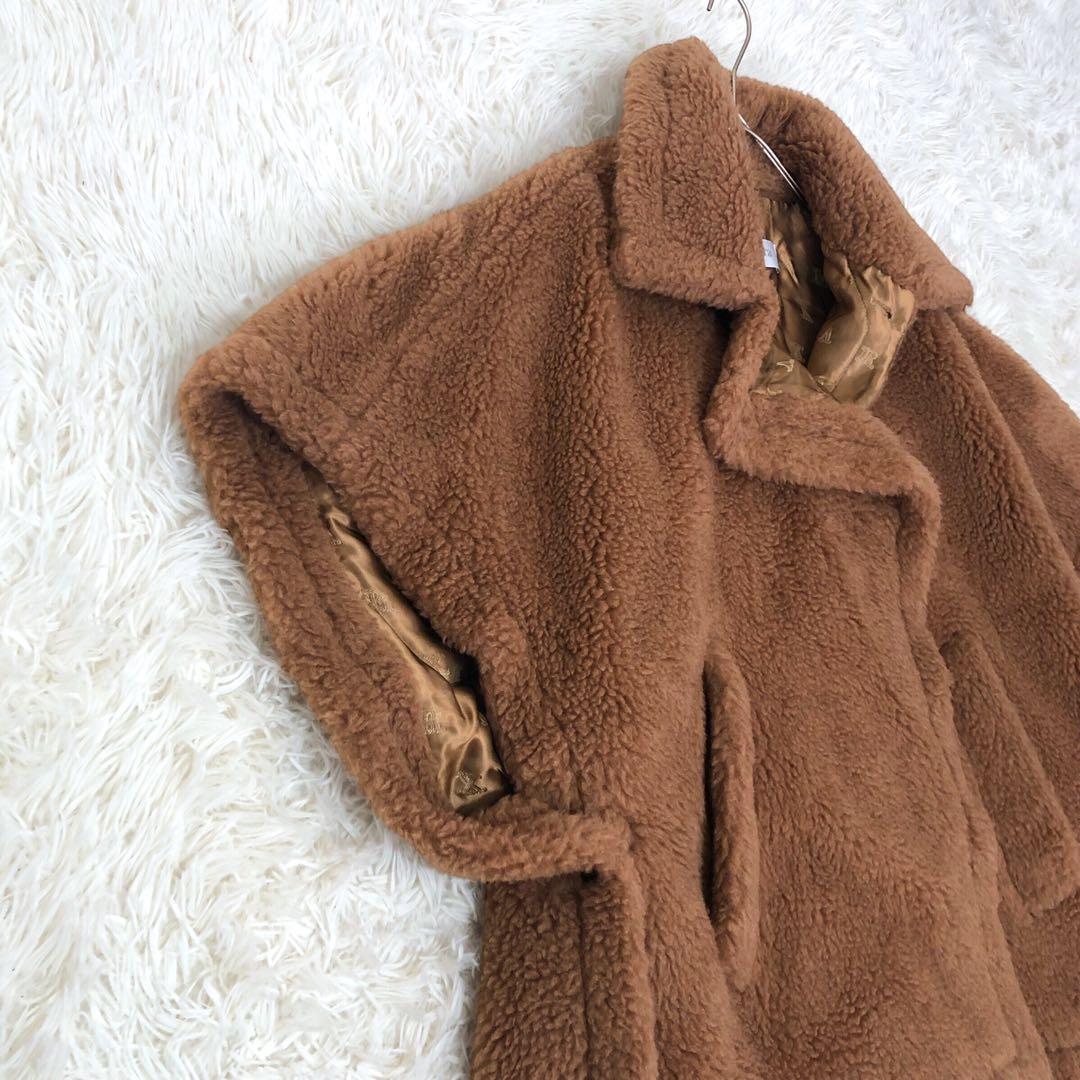 Max Mara マックスマーラ TEBE テディベア ケープ キャメル 白タグ